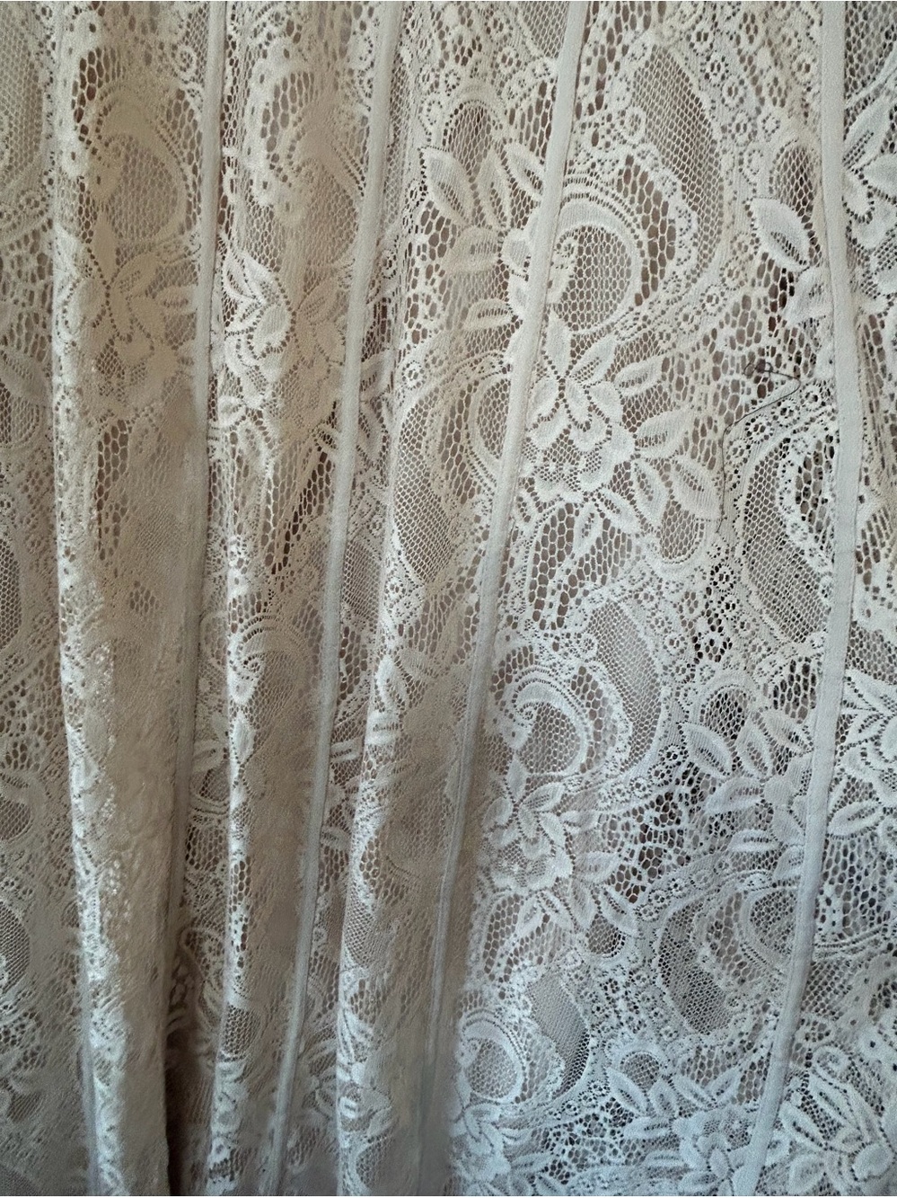 34. Candalite  Ivory Lace Maxi Dress 2X - Picture 3 of 6